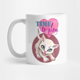 Sweet cute white kitten best friend. Love you cat. Mug